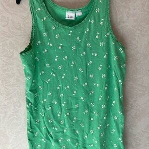 GAP Girl’s Green Floral Tank Top